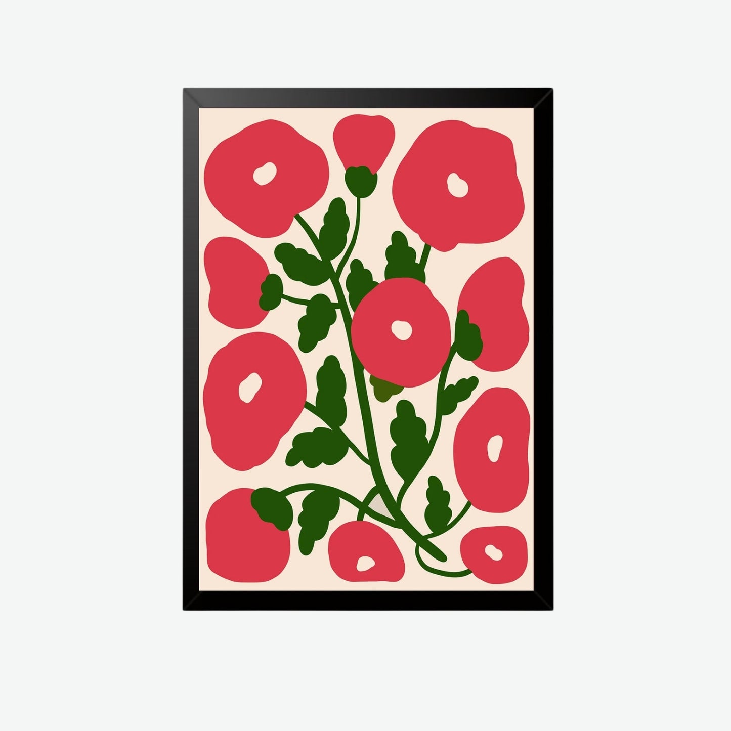 Bold Floral Abstract Wall Art Frame