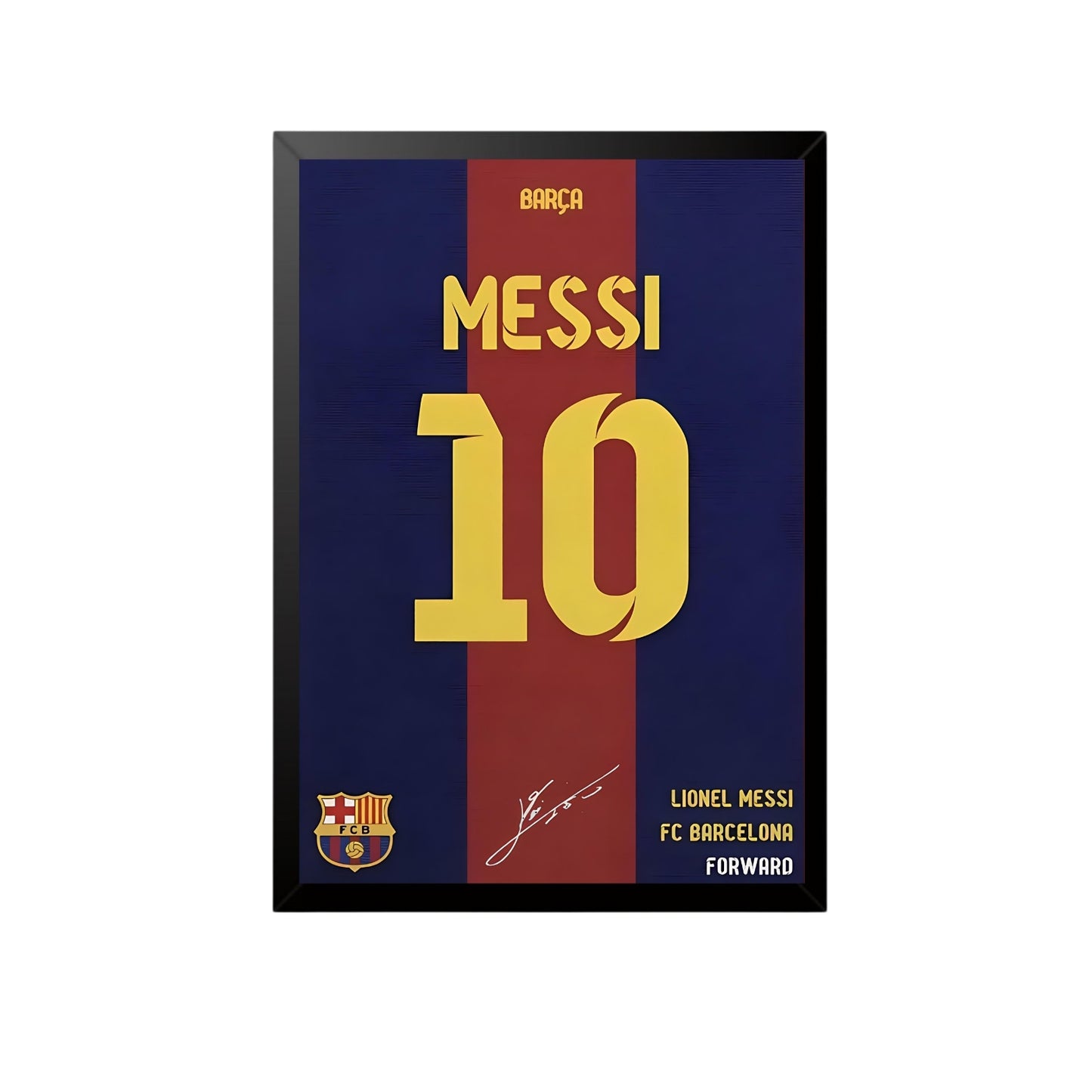 Messi Barcelona No.10 Jersey Wall Art Frame