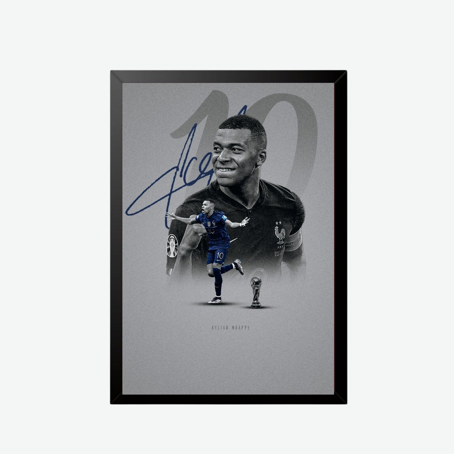 Kylian Mbappé France Football Poster
