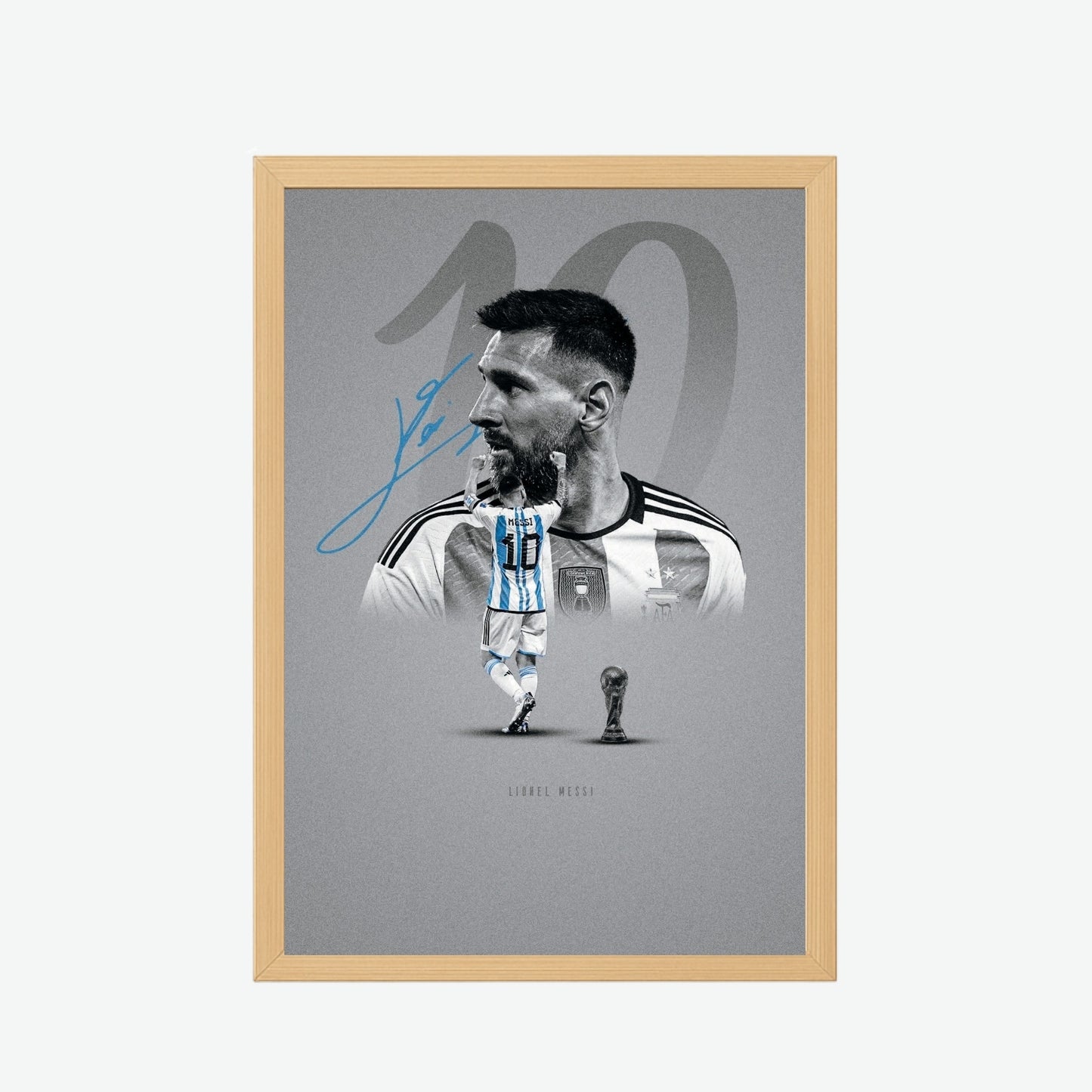 Lionel Messi Argentina World Champion Poster