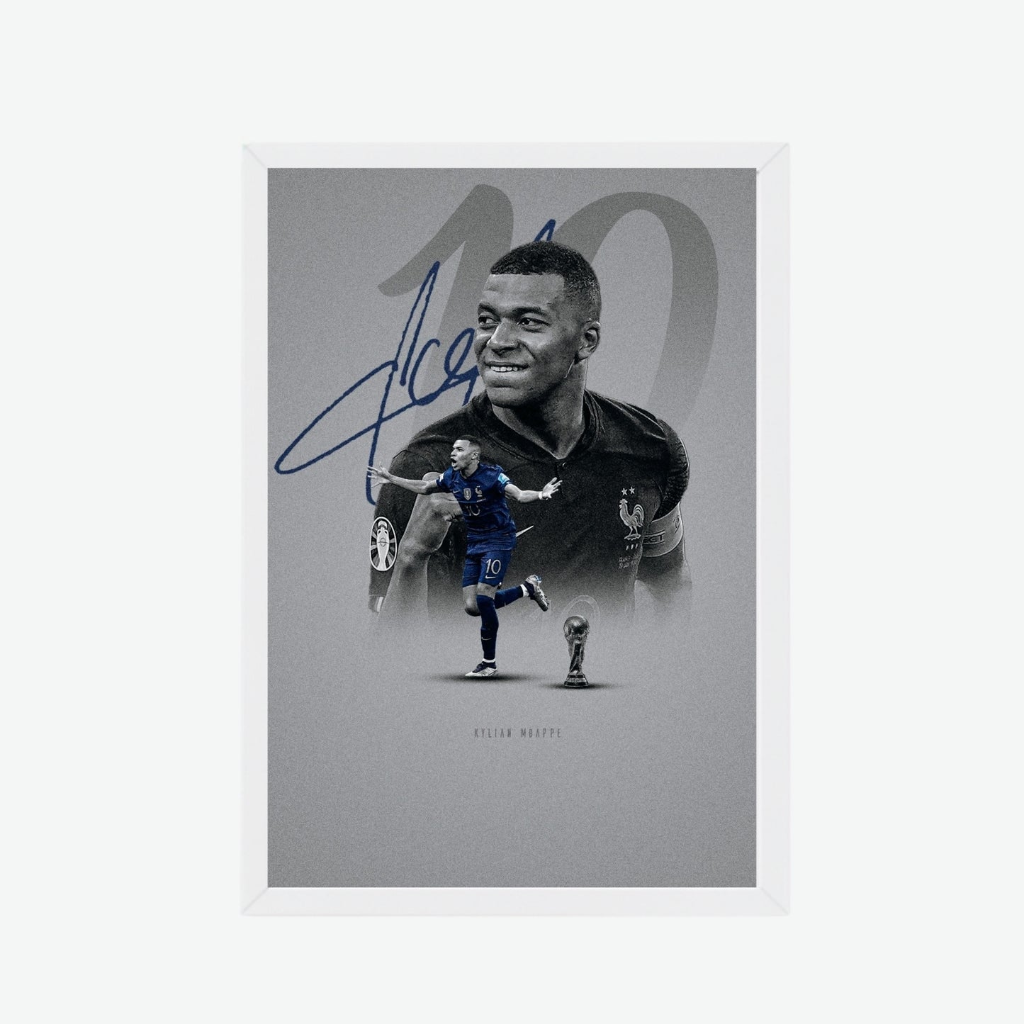 Kylian Mbappé France Football Poster