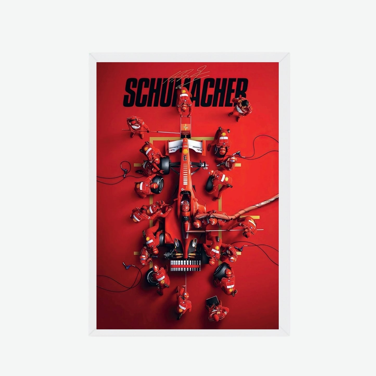 Michael Schumacher Ferrari Pit Stop Poster