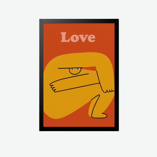 Love Abstract Minimalist Wall Art Frame