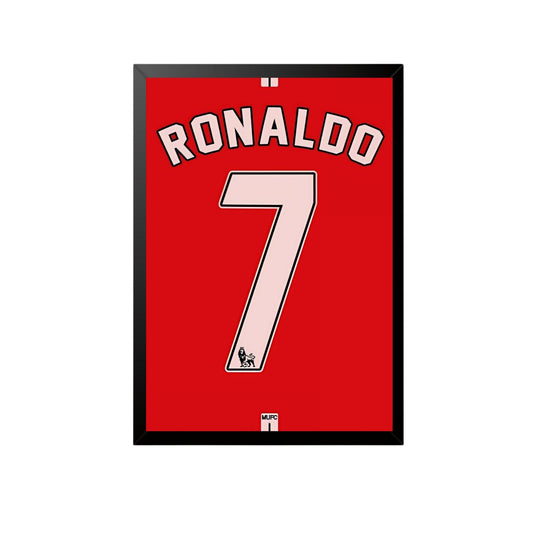 Ronaldo Manchester United No.7 Jersey Wall Art Frame