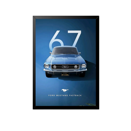 1967 Ford Mustang Fastback Wall Art Frame