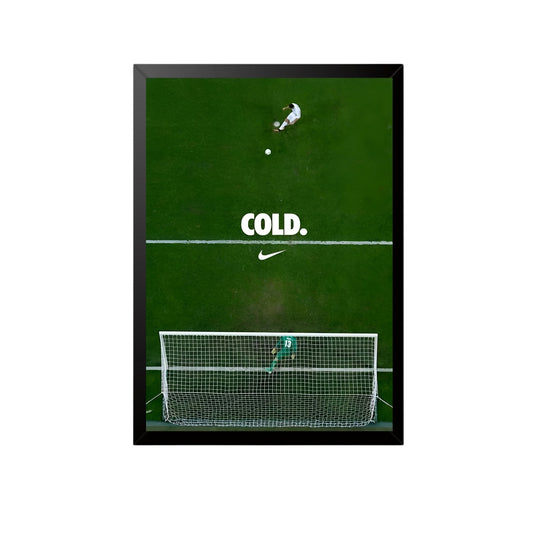 Cold Penalty Kick Football Wall Art Frame