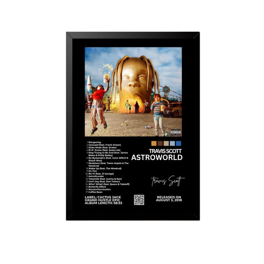 Travis Scott Astroworld Album Wall Art Frame