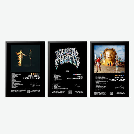 Hip-Hop Album Cover Wall Art Set of III
