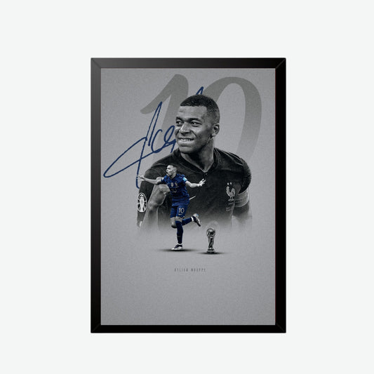Kylian Mbappé France Football Poster