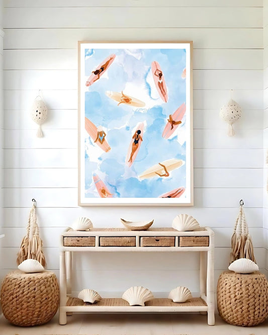 Beach house wall poster