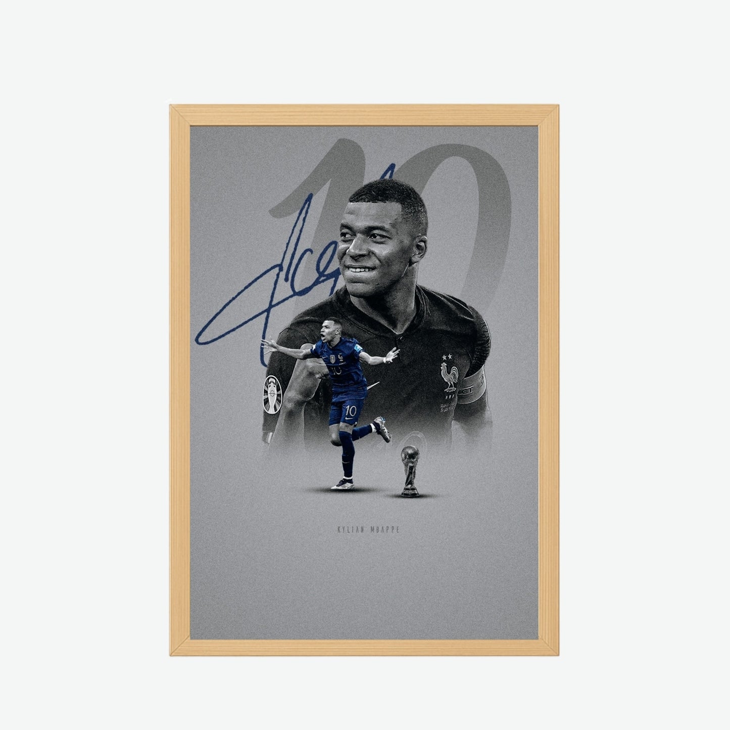 Kylian Mbappé France Football Poster