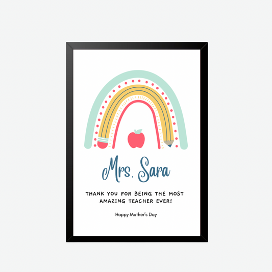 Personalized Teacher Appreciation Frame