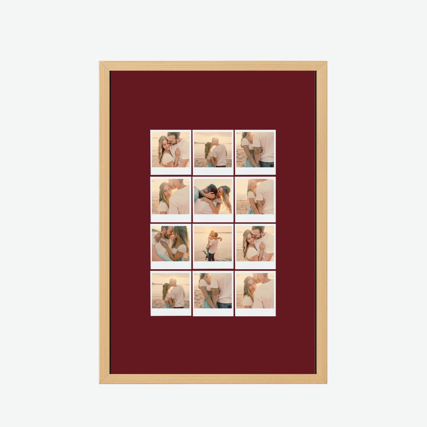 Memories in Red Photo Grid Frame