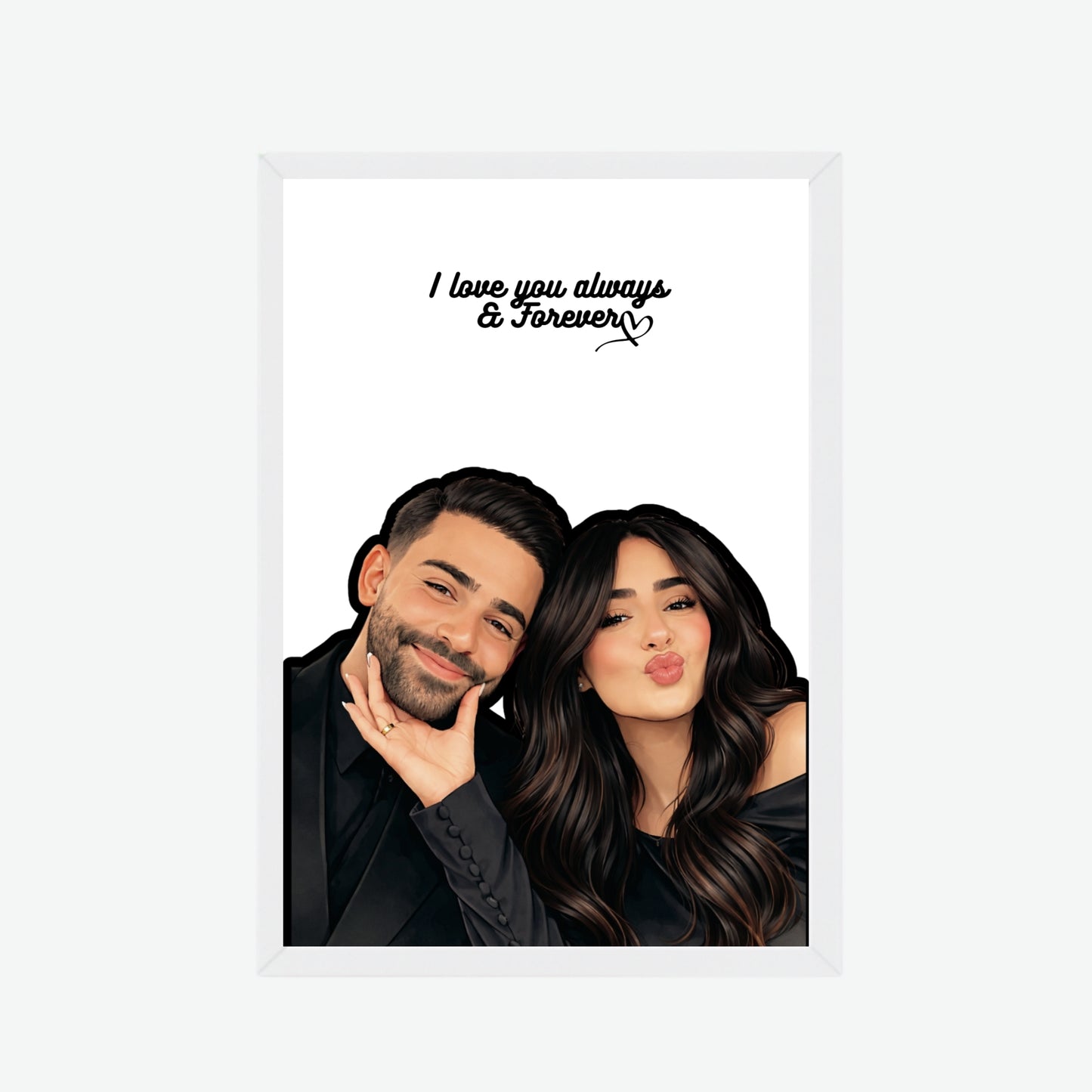 Forever Love Ilustrated Frame