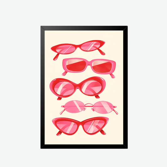 Retro Vibes Sunglasses Wall Poster