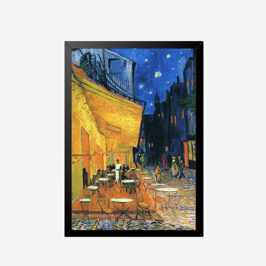 Vincent van Gogh "Cafe Terrace at Night" Framed Canvas Print