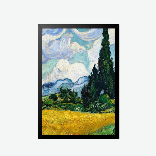 Wheatfield with Cypresses Wall Poster - Inspired by Van Gogh's Masterpiece