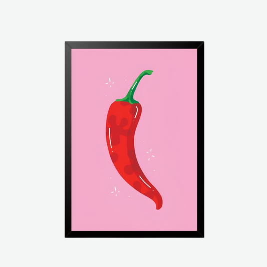 Spicy Red Chili Pepper Wall Poster