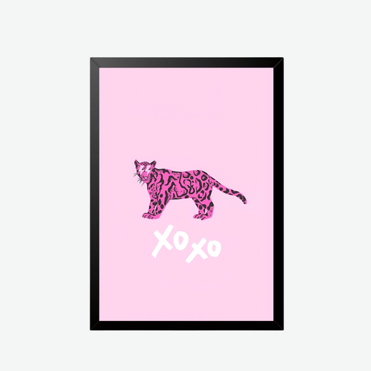 Pink Leopard XO Wall Poster