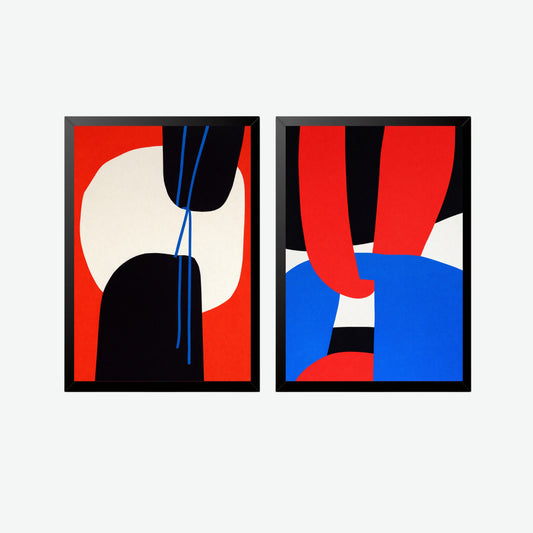 Abstract Geometric Wall Art – Set of II