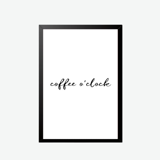 Coffee O’Clock Minimalist Wall Art